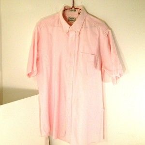 Vintage Granby Club Collection Button Down Shirt Pink Single Needle Tailor Sz 17